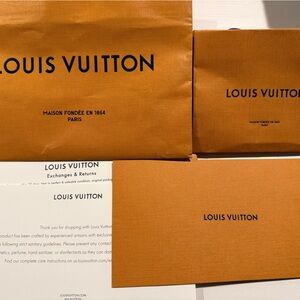 Louis Vuitton Packaging Lot | Authentic Envelopes & Retail Paper Inserts